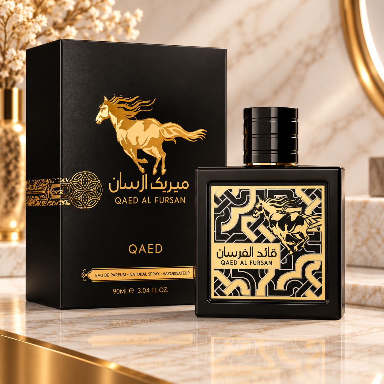 Qaed Al Fursan – Lattafa | Eau de Parfum 90ml - Imagem Ilustrativa