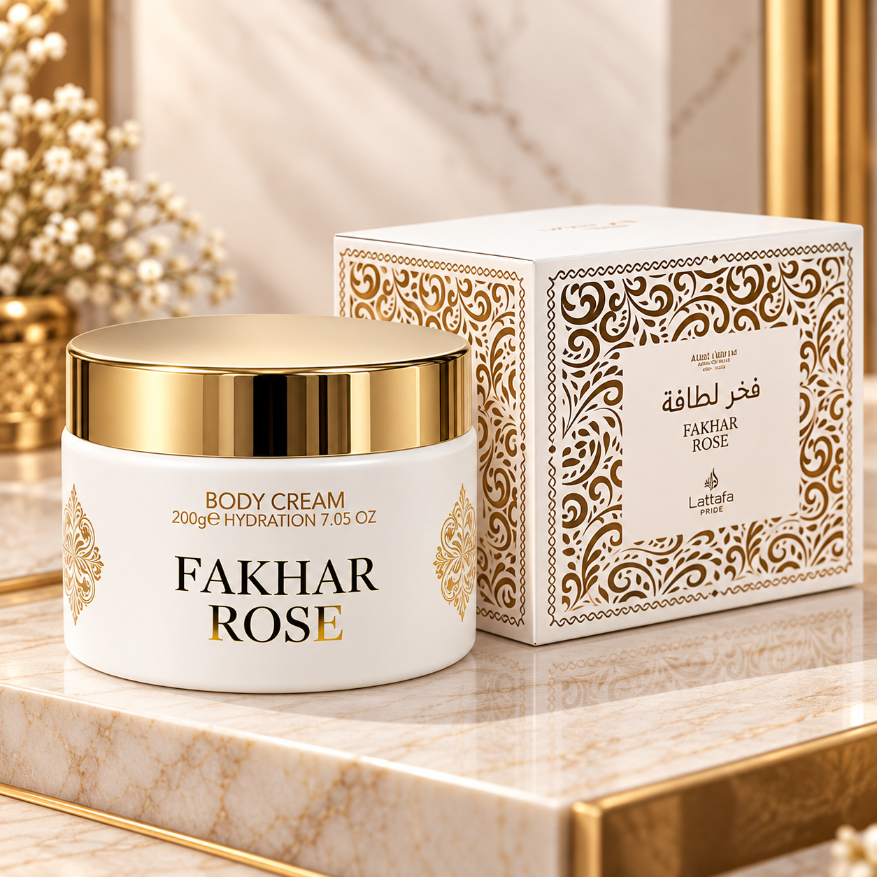 Creme Corporal Fakhar Rose - IMAGEM ILUSTRATIVA