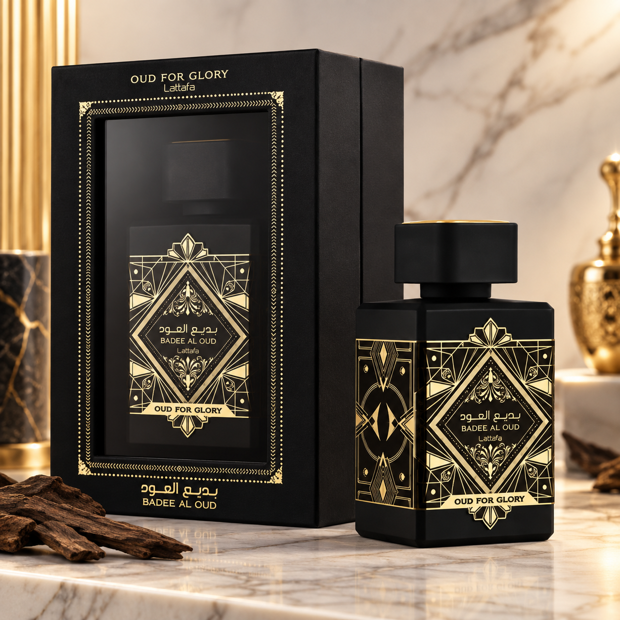 Bade’e Al Oud Oud for Glory – Lattafa | Eau de Parfum 100ml - Imagem Ilustrativa